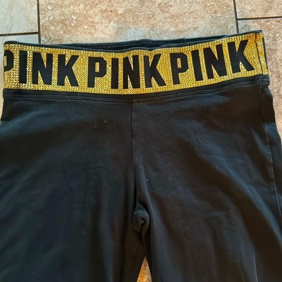 Victoria’s Secret pink gold bling yoga pants
